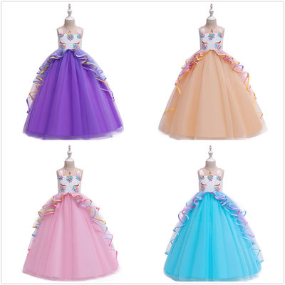 ひだのレースのページェントのDresses For Party Wedding袖なしの赤ん坊の王女
