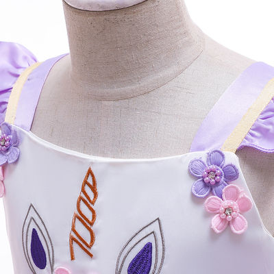 3years 14yearsの綿ポリエステルDresses For Birthday混合の赤ん坊の王女